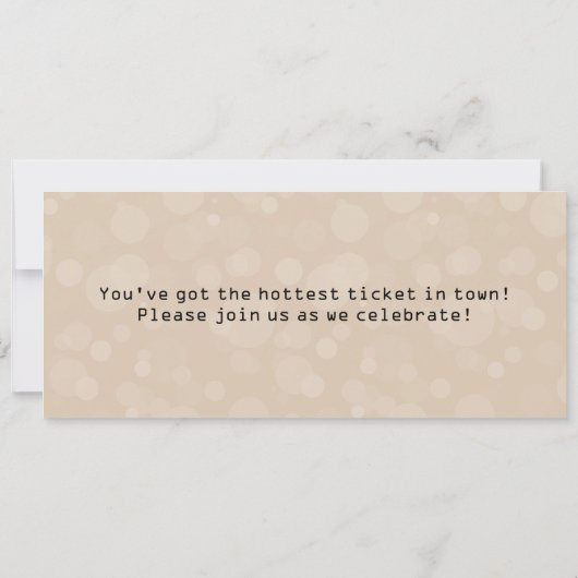 30e Anniversaire Invitation Billet de sable (Dos)