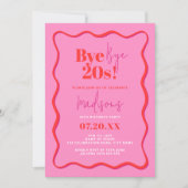 30e anniversaire Invitation Bye Bye 20s frontière  (Devant)