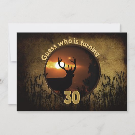 30E ANNIVERSAIRE INVITATION - coucher du soleil, c (Devant)