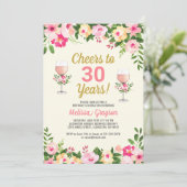 30e anniversaire Invitation Floral (Debout devant)