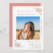 30e anniversaire Invitation florale (Devant / Derrière)