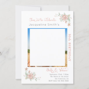 30e anniversaire Invitation florale