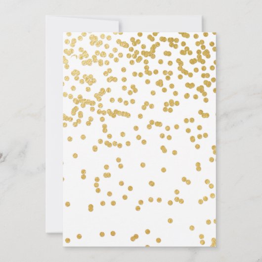 30e anniversaire Invitation Gold Confetti 30e anni (Dos)