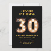 30e anniversaire invitation lumières vives (Devant)