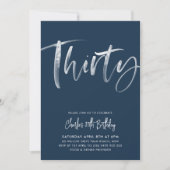 30e anniversaire Invitation Mens Marine moderne Tr (Devant)