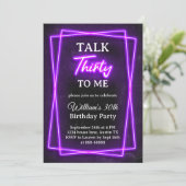 30e anniversaire Invitation Parlez trente à moi (Debout devant)