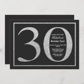 30e anniversaire Invitation Parties scintillant d' (Devant / Derrière)