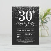 30e anniversaire Invitation Parties scintillant d' (Debout devant)