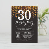 30e anniversaire Invitation Parties scintillant d' (Debout devant)