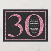 30e anniversaire Invitation Parties scintillant ro