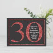 30e anniversaire Invitation Parties scintillant ro (Debout devant)