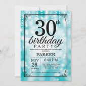 30e anniversaire Invitation Parties scintillant Tu (Devant)
