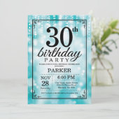 30e anniversaire Invitation Parties scintillant Tu (Debout devant)