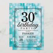 30e anniversaire Invitation Parties scintillant Tu (Devant / Derrière)