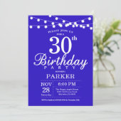 30e anniversaire Invitation Royal Blue (Debout devant)