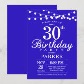 30e anniversaire Invitation Royal Blue (Devant / Derrière)