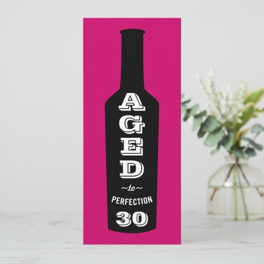 30e anniversaire Invitations Vin vieilli à la perf (Debout devant)