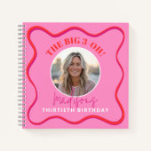 30e Anniversaire Livre d'hôtes Colorful Wavy Red P (Devant)