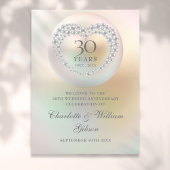 30e anniversaire Mariage Affiche de bienvenue perl