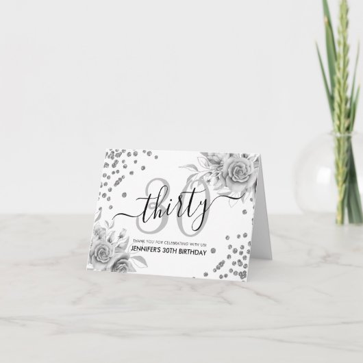 30e anniversaire Merci d'argent Parties scintillan (Devant)