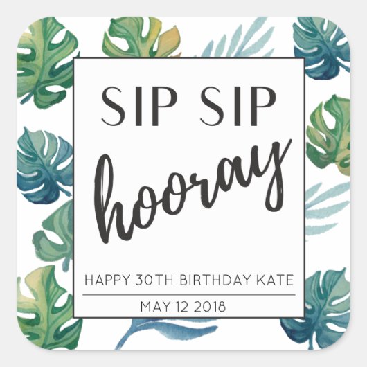 30e anniversaire Mini Étiquette de vin (Devant)