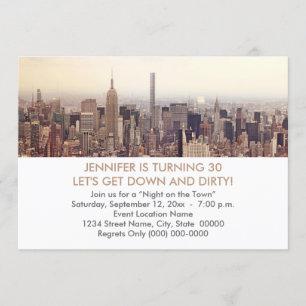 30e anniversaire New York City Invitations