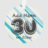 30e anniversaire Ornement personnalisé (devant)