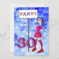 30e anniversaire panneau de réception invitation