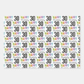 30e anniversaire Papier d'enveloppement de typogra (Devant 3)