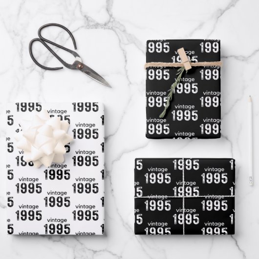 30e Anniversaire Papier Enveloppant, 1995 Année En (Recto)