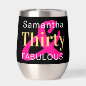 30e anniversaire Personnalisé Trente et Fabuleux (Arrière)