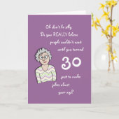 30e anniversaire pour sa carte amusante (Fleur jaune)