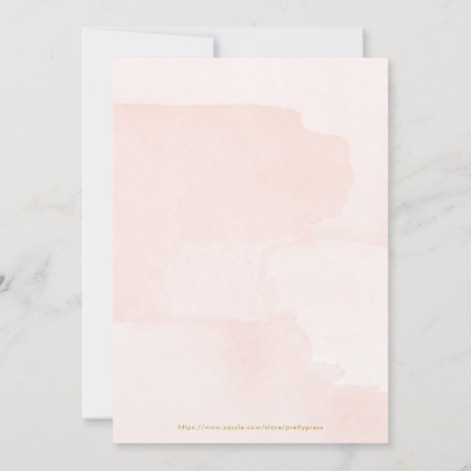 30e anniversaire rose et or Invitation (Dos)