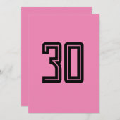 30E ANNIVERSAIRE SIMPLE ROSE INVITATION PERSONNALI (Devant / Derrière)