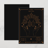 30e anniversaire Tarot Card Party Invitation (Devant / Derrière)