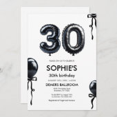 30e anniversaire Trente anniversaire Invitation (Devant / Derrière)