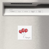30e Birthday red ballonmagnet Magneet (Insitu (Vaatwasser))