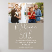 30e bruiloft Jubileum 2 foto welkomstbord Poster (Voorkant)