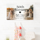 30e bruiloft Jubileum Custom 2 Photo Collage Spandoek (Insitu)