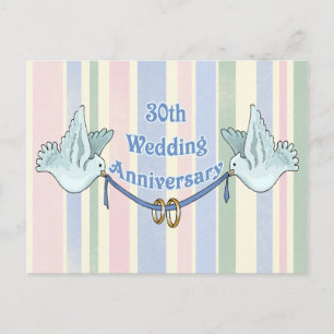 30e bruiloft Jubileum Gifts Briefkaart