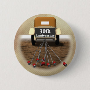 30e bruiloft Jubileum Gifts Ronde Button 5,7 Cm