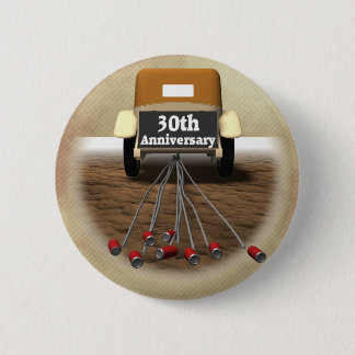 30e bruiloft Jubileum Gifts Ronde Button 5,7 Cm