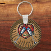 30e bruiloft Jubileum Gifts Sleutelhanger (Voorkant)