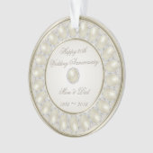 30e bruiloft Jubileum Rond Acrylisch Ornament (voorkant)