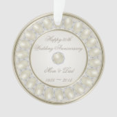 30e bruiloft Jubileum Rond Acrylisch Ornament (voorkant)