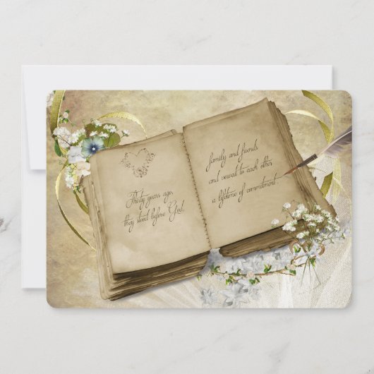 30e bruiloft Jubileum  Wow Renewal Kaart (Voorkant)