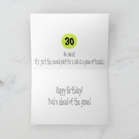 30e carte d'anniversaire (Intérieur)