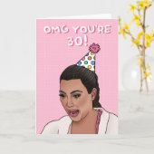 30e carte d'anniversaire (Fleur jaune)