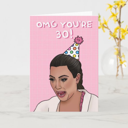 30e carte d'anniversaire (Fleur jaune)