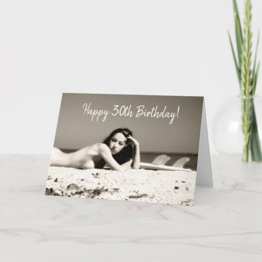 30e carte d'anniversaire pour célibataire (Devant)